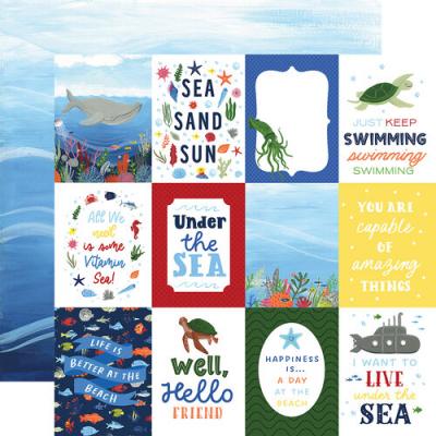 Echo Park Under Sea Adventures Designpapier - 3 x 4 Journaling Cards